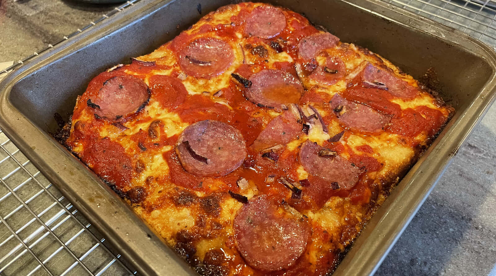 Detroit Style Pizza